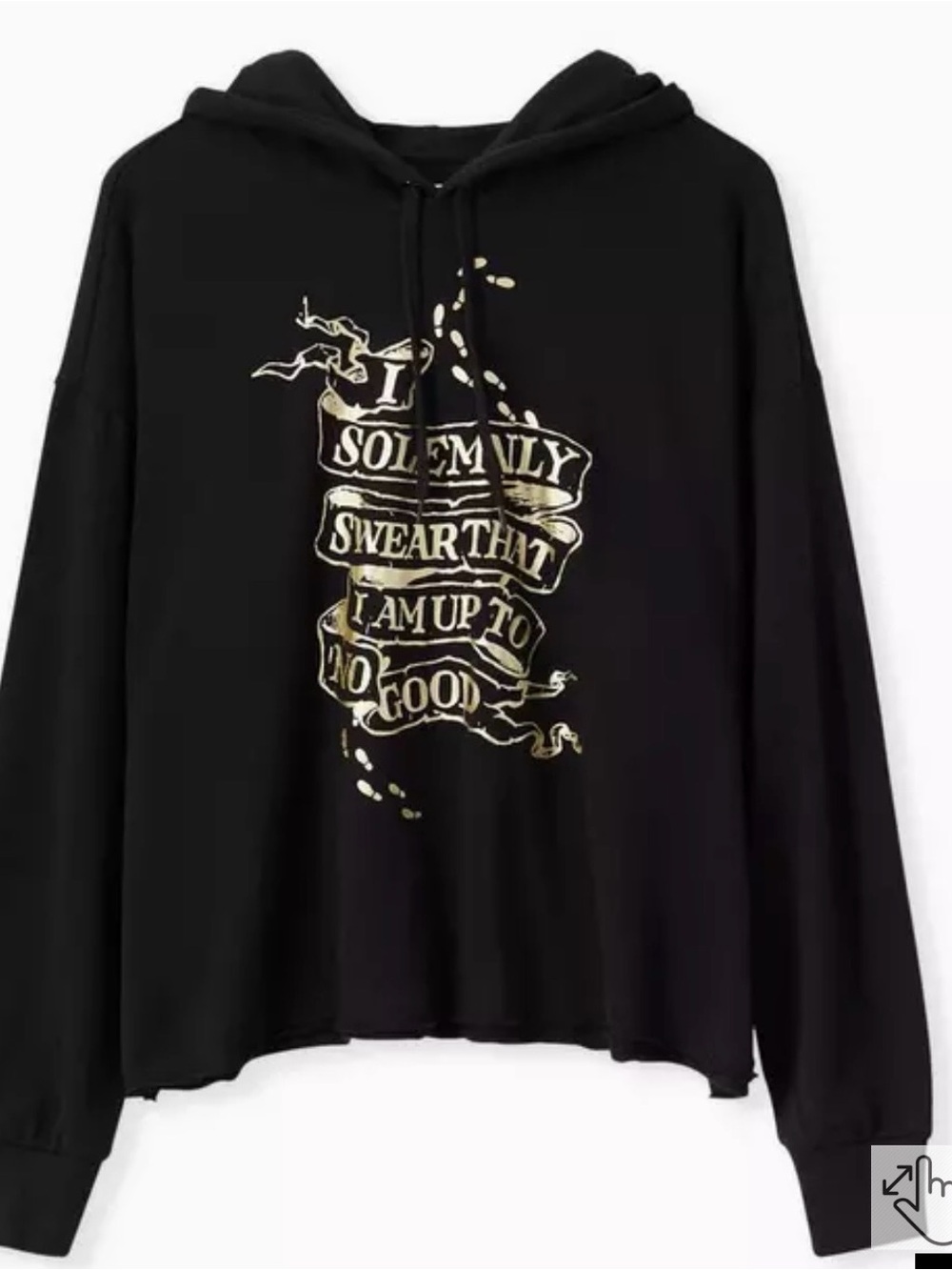 Black Graphic Hoodie with Gold Script torrid Harry Potter
